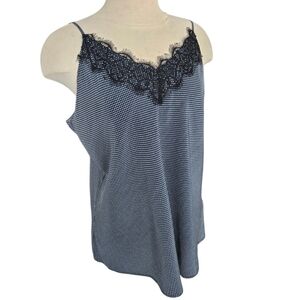 Avec Les Filles Navy and White Polka Dot Camisole